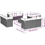 13-dijelni set vrtnih sofa s jastucima poliratan Bež | shoptok.hr