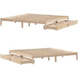 vidaXL okvir kreveta bez madraca 200 x 200 cm od masivne borovine | shoptok.hr