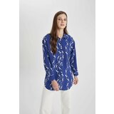 Defacto Relax Fit Shirt Collar Printed Long Sleeve Tunic cene