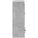  Visoka komoda siva betona 60x35,5x103,5 cm konstruiranog drva | Eponuda.com