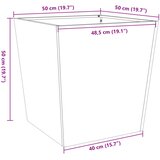  Vrtna sadilica antracit 50 x 50 x 50 cm čelična | shoptok.hr