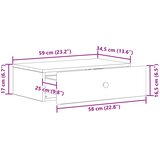 Stolna montirana na zid Crna 59 x 34,5 x 17 cm | shoptok.hr