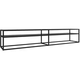 TV ormarić crni 220 x 40 x 40,5 cm od kaljenog stakla | shoptok.hr