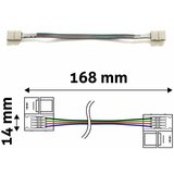 Avide konektor za rgb led trakove obojestranski s kablom 14 cm obojestranski Cene