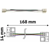 konektor za rgb led trakove obojestranski s kablom 14 cm obojestranski