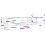 vidaXL TV omarica rjav hrast 210x35x41 cm inženirski les | Shoptok.si