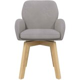  Okretne blagovaonske stolice 2 pcs Bouclé Svjetlosiva | shoptok.hr