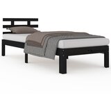 Furnova Posteljni okvir črn iz trdnega lesa 90x200 cm, (21936751) | Shoptok.si
