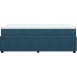 Box spring krevet s madracem tamnoplavi 100x200 cm baršunasti | shoptok.hr
