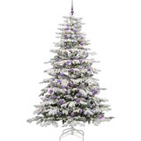 vidaXL Umetno Zložljivo Božično Drevo Bela 240 cm PE in PVC | Shoptok.si