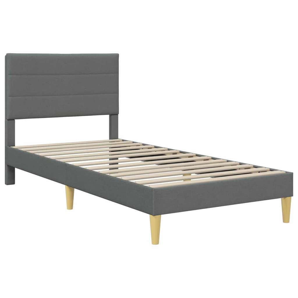  Okvir za krevet Tamno siva 100 x 200 cm Poliester - Tamno siva 100 x 200 cm | shoptok.hr