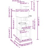  Penjalica za mačke sa stupovima za grebanje svjetlosiva 180 cm | shoptok.hr