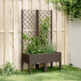  Vrtna sadilica s rešetkom smeđa 80 x 40 x 142 cm PP | shoptok.hr