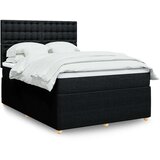  Krevet s oprugama i madracem crni 140x200 cm od tkanine | shoptok.hr