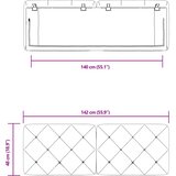  Jastuk za uzglavlje svjetlosivi 140 cm baršunasti | Eponuda.com