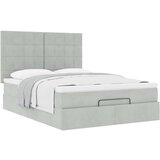  Otomanski krevet s madracima svijetlosivi 140x190 cm baršunasti | Eponuda.com