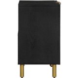 vidaXL Kopalniška omara za umivalnik črna 62x33x58 cm inženirski les | Shoptok.si