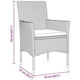  5-dijelni set vrtnih blagovaonskih stolica Crni Poli ratan | shoptok.hr