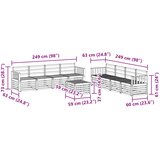  Set vanjskih sofa 9 pcs Bijela 59 x 59 x 37 cm | shoptok.hr