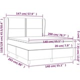  Box spring postelja z vzmetnico črna 140x200 cm blago, (20725867) | Shoptok.si