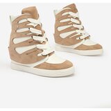 Resti Light brown Pamstinsa women's sporty boots on heels | Shoptok.si