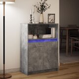  Komoda s LED svjetlima siva boja betona 72x34x100 cm drvena | Eponuda.com