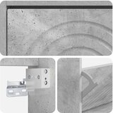  Ormar za cipele na zidu ALKMAAR 71 x 17 x 86 cm Betonska siva | shoptok.hr