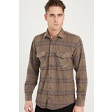 Dewberry G697 MEN'S SHIRT-BROWN Cene