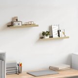  Zidne police 2 kom bijele i boja hrasta sonome 40 x 9 x 3 cm | shoptok.hr
