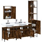  4-dijelni set kupaonskog namještaja boja hrasta drveni | shoptok.hr