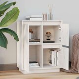 Komoda bijela 60 x 34 x 75 cm od masivne borovine | shoptok.hr