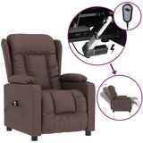 vidaXL Električni naslonjač od umjetne kože smeđi | shoptok.hr