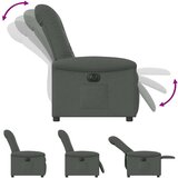 vidaXL Električni naslonjač od tkanine tamnosivi | shoptok.hr