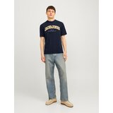 Jack & Jones Majica 'CALEB' mornarska / žafran / bela | Shoptok.si