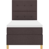  Boxspring krevet s madracem i LED tamnosmeđim 80x200 cm tkanine | shoptok.hr