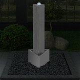 Vrtna fontana srebrna 37,7x32,6x110 cm od nehrđajućeg čelika | shoptok.hr