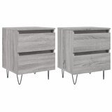  Noćni ormarići 2 kom boja hrasta 40x35x50 cm konstruirano drvo | Eponuda.ba