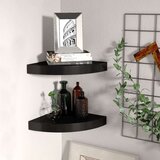 vidaXL Plutajuće kutne police 2 kom crne 25 x 25 x 3,8 cm MDF Cijene