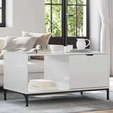 vidaXL Klubska miza Bela z visokim sijajem 90 x 49 x 46 cm | Shoptok.si