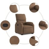  Naslonjač na podizanje od tkanine smeđi | shoptok.hr