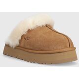 Ugg Kućne papuče od brušene kože W Disquette W Disquette, boja: smeđa | shoptok.hr