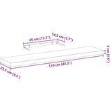 vidaXL Viseča polica 110x23,5x4 cm inženirski les | Shoptok.si