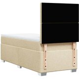  Krevet s oprugama i madracem krem 100 x 200 cm od tkanine | shoptok.hr