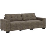 SOFA za 3 osobe Tamno siva 220 cm Umetnička suknja koža Cijene
