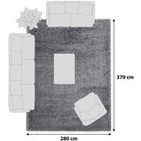 XXXL Preproga Fluffy, 280x370cm, Svetlo Siva | Shoptok.si