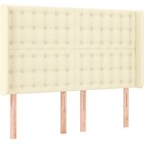  LED uzglavlje krem 147 x 16 x 118/128 cm od umjetne kože | shoptok.hr