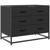 vidaXL Omarica s predali črna 70x41x56 cm konstruiran les, (22125204) Cene