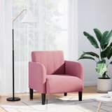 SOFA s naslonima za ruke, ružičasta, 54 cm, baršun | Shoptok.si