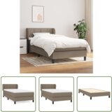 The Living Store Box spring postelja z vzmetnico taupe 90x190 cm blago - Box Spring Postelja, (21737308) | Shoptok.si