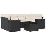  7-dijelni set vrtnih sofa od poliratana s jastucima crni Crna 83 x 62 x 69 cm | shoptok.hr